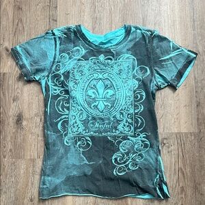 Sinful Kids Graphic Tee - Turquoise and Black